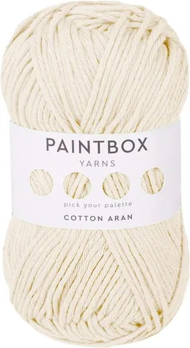 Vista 24 de Paintbox Yarns 100% algodón Aran, 50 g (1.76 oz), 85 m (93 yardas) - Lana blanca en cartón para crochet, tejer - Suave, ligera para suéter, ropa