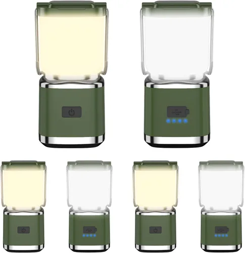 Vista 10 de Farol de Campamento Paquete de 2 Faroles para Cortes de Energía, Luces LED de Campamento para Colgar en Tiendas, Lámpara de Tienda de Campaña con 20