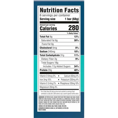 Vista 3 de CLIF BUILDERS - Barras de proteínas - Chocolate Mint - 0.71 oz de proteína - Sin gluten (2.4 onzas, 6 unidades)