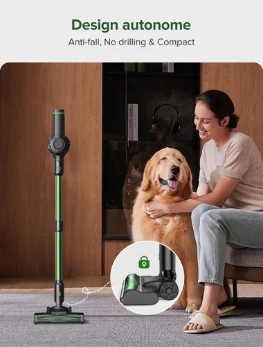 Vista 4 de Aspiradora Inalámbrica Vexilar, 550W/45Kpa/60Min, Aspiradora de Palo Inalámbrica con Auto-Soporte y Pantalla Táctil, 6-en-1, Aspiradora Ligera