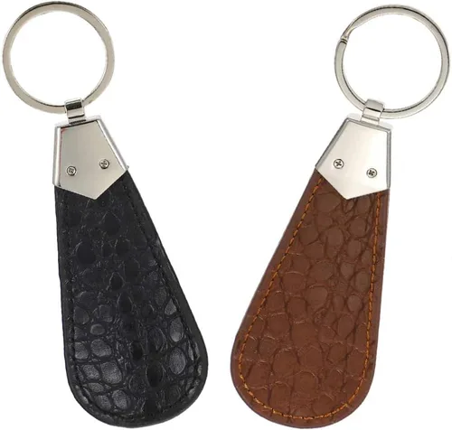 Vista 3 de EXCEART - Llavero de piel con llavero para hombre y mujer, 2