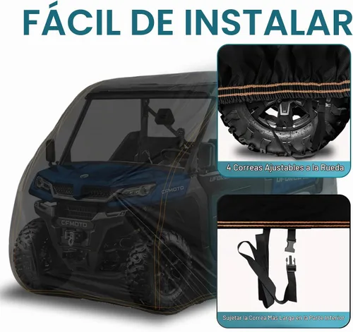 Vista 3 de CFMOTO Cubierta para UTV de Alta Resistencia Protección Todo Clima Impermeable para CFMOTO Uforce Zforce 500 600 800 950 1000 U6 U10 Z10 Protector