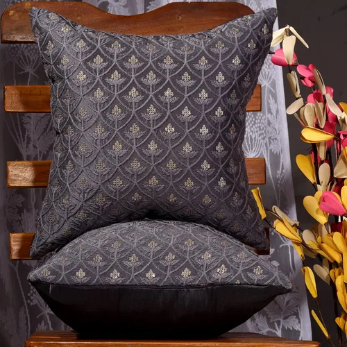 Vista 17 de Fundas de cojín decorativas azules pequeñas de 12 x 12 pulgadas, fundas de almohada bordadas con lentejuelas para sofá cama, paquete de 2 fundas