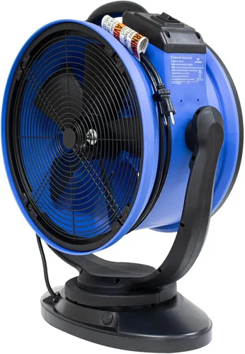 Vista 8 de XPOWER, Ventilador oscilante portátil de 2100 CFM FC-300S, diámetro del ventilador: 18 pulgadas, entrega de aire 2100 cfm, modelo # FC-300S