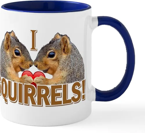 Vista 44 de CafePress Taza navideña de ardilla de 11 oz (11.0 fl oz) taza de café de cerámica
