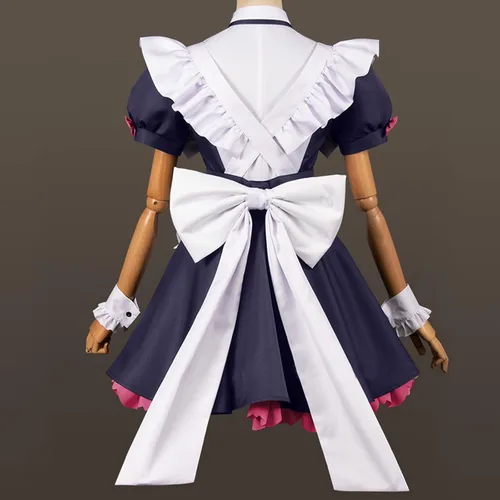 Vista 3 de EROOLU Akiba Maid War Cosplay Cat Maid Maid Outfit Nagomi Cosplay Maid Sensou Disfraz Lolita Sirvienta Vestido