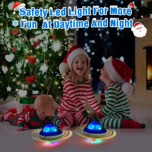 Vista 5 de Juguete Trompo Luminoso con Luces Intermitentes, Juguetes de Aprendizaje/Sensoriales para Niños Pequeños, Juguetes Fidget para Adultos y Niños