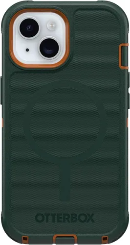 Vista 11 de OtterBox iPhone 16e, 15, 14 y 13 Defender Series - Negro, sin pantalla, resistente y duradero, con protección de puerto, se ajusta a MagSafe