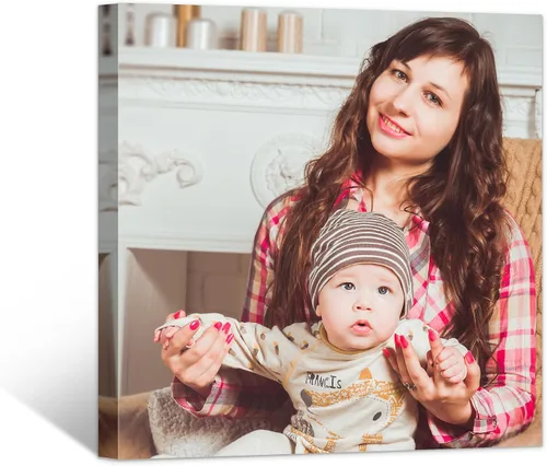 Vista 18 de Lienzo enmarcado personalizado con tus fotos, impresiones fotográficas personalizadas sobre lienzo, arte de pared para decoración del hogar