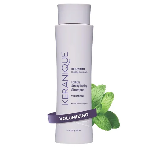 Vista 10 de Champú Voluminizador Keranique - Engrosamiento del cabello para cabello fino y que se adelgaza - Enriquecido con queratina, limpieza del cuero