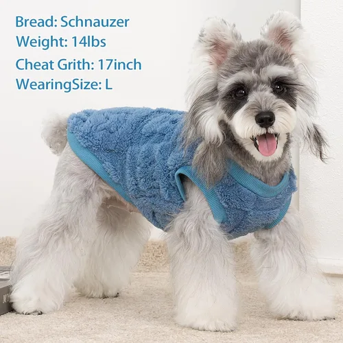 Vista 2 de XPUDAC Paquete de 3 sudaderas para perro, abrigo de invierno para perro con lindos patts, suéter de forro polar elástico para perros pequeños