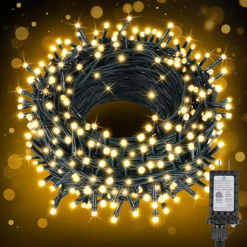 Vista 12 de Luces de Navidad de 33 pies para interiores, 100 luces LED para interiores, cadena de luces de globo para dormitorio, 8 modos con control remoto
