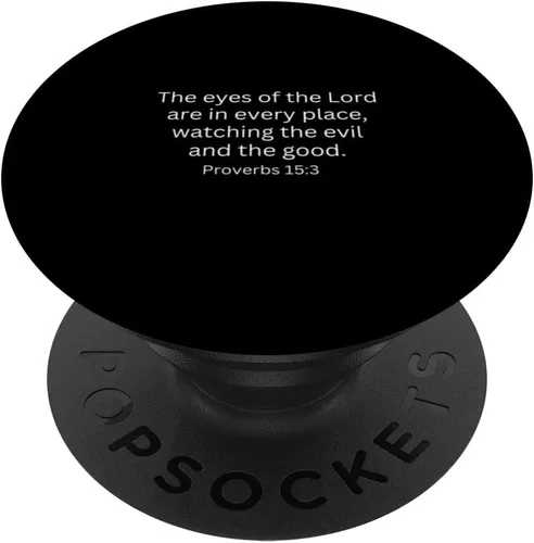 Vista 6 de The Eyes Of The Lord Evil and Good Proverbs 15:3 Christian PopSockets MagSafe PopGrip para iPhone