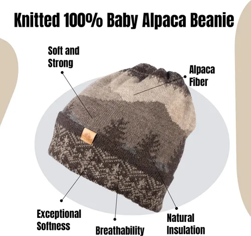 Vista 24 de Gorro de punto 100% alpaca bebé, polaina para el cuello, bufanda