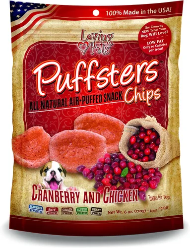 Vista 2 de Loving Pets Puffsters - Golosinas de pollo y plátano para perros (4 onzas), (5110)