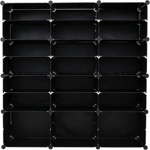 Vista 6 de GRFIT Zapatero de entrada, organizador portátil para zapatos, estante de torre de 8 niveles, estante de almacenamiento de zapatos, soporte
