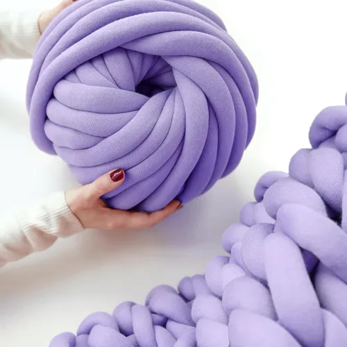 Vista 15 de Hilo para tejer con los brazos para hilo grueso, ganchillo tubular gigante para hacer mantas DIY, tejido a mano con nudos trenzados, manta lavable