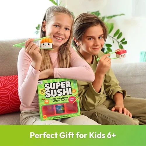 Vista 8 de Super Sushi – Divertido Juego de Mesa Familiar - Hilarantísimo Juego de Cartas de Emparejamiento para Fiestas Familiares para Niños, Adolescentes