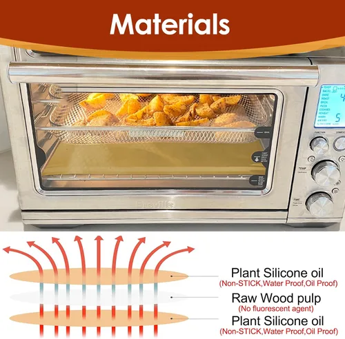 Vista 7 de Forros desechables para freidora de aire CHEFMAN, 125 hojas de papel pergamino compatibles con accesorios para freidora de aire Instant Pot