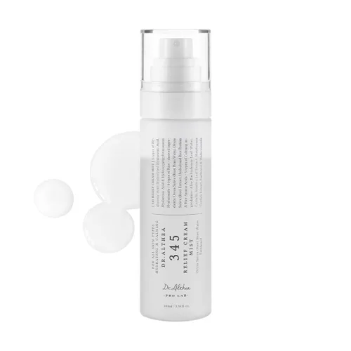 Vista 11 de Dr.Althea 345 Relief Cream Mist Bruma facial hidratante con extracto de arroz Cuidado calmante para pieles sensibles Cuidado de la piel vegano