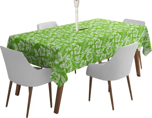 Vista 20 de Mantel cuadrado para interiores y exteriores de 58 x 58 pulgadas, mantel cuadrado impermeable para mesa de patio, manteles de primavera/verano