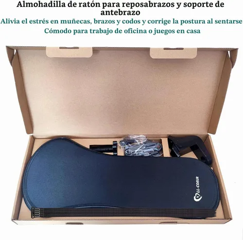 Vista 7 de LL-COEUR Reposamuñecas de apoyo para mesa y silla, extensor de escritorio ergonómico, soporte multifuncional para mouse para computadora (negro)