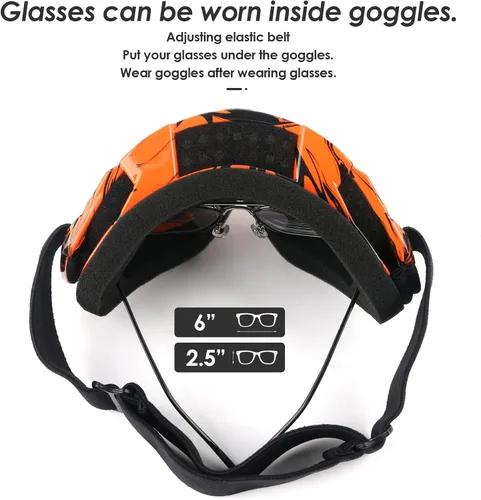 Vista 7 de Gafas de motocicleta ATV para motocross, para bicicleta de tierra, antiarañazos, UV400, protección para los ojos, gafas para todoterreno