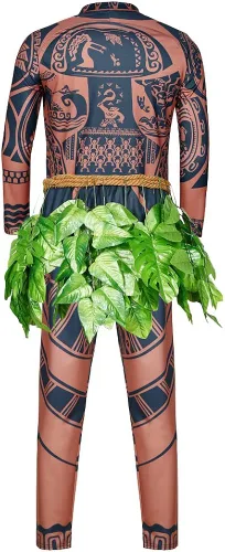 Vista 2 de Maui Tattoo Cosplay CostumePants Halloween Cosplay Costume Maui Costume Adult Men