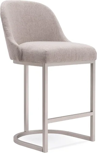 Vista 17 de Leick Home 214536 Barrelback Silla de comedor con base de metal, juego de 2, para comedor, asiento moderno de lino negro y base de metal dorado
