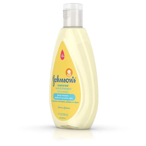 Vista 9 de Johnsons Johnson's - Jabón y champú suave para bebés sin lágrimas de cabeza a pies, 1.7 onzas líquidas, 1.70 onzas