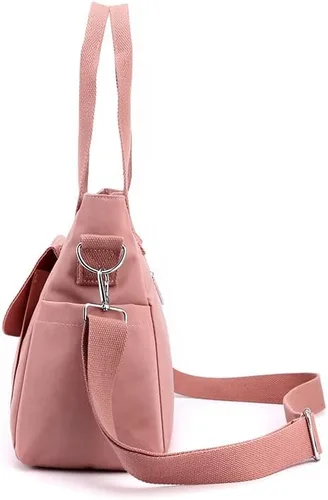 Vista 7 de Bolso de lona para mujer, bolso cruzado de nailon, bolso de hombro, bolso de hobo, lindo tamaño grande, casual, embrague