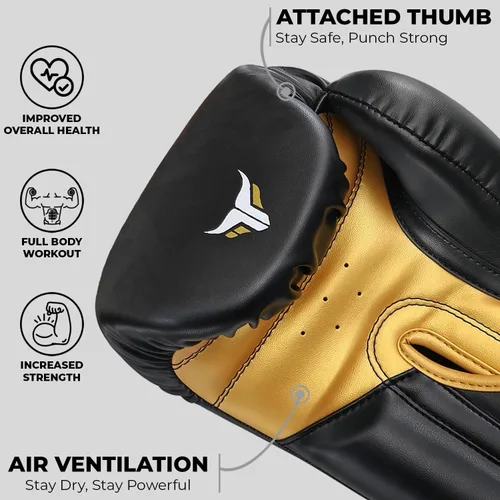 Vista 2 de Mytra Fusion Boxing Gloves – Kickboxing Gloves for Men & Women Boxing Training Gloves MMA Muay Thai Gloves Punching Gloves