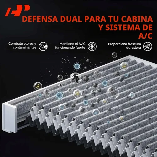 Vista 6 de A-Premium Filtro de aire de cabina con carbón activado compatible