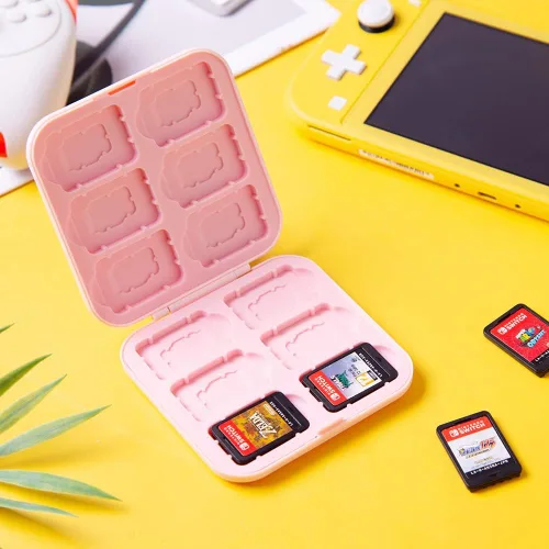 Vista 6 de PERFECTSIGHT Switch Game Card Case for Nintendo Switch Lite Switch OLED Cute Kawaii Portable Thin Compact Hard Shell Case Protective Shockproof