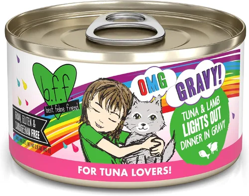 Vista 35 de Weruva B.F.F. OMG – mejor amigo felino Oh My Gravy! Latas de comida húmeda natural sin granos, recetas de tierra y mar en salsa