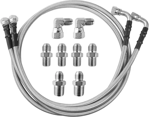 Vista 8 de MuHize Líneas de refrigeración de transmisión de 52 pulgadas 6AN - Línea de transmisión trenzada de acero SAE para TH400 TH350 700R4, compatible