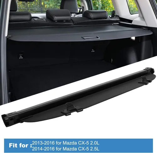 Vista 2 de ECCPP, cubierta de seguridad para cajuela retráctil de Mazda CX-5 2013-2016, para equipaje y carga Trunk Cargo Privacy Shield Anti-Theft Luggage
