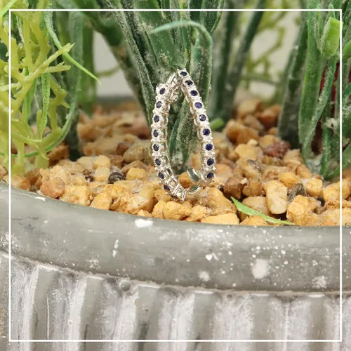 Vista 2 de Dazzlingrock Collection Pendientes de aro para mujer, 0,25 quilates, plata de ley