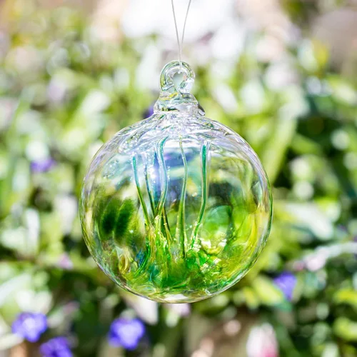 Vista 5 de Luke Adams Glass Mini árbol de la vida de cristal de 3 pulgadas Adorno hecho a mano Bola colgante para observar jardín Decoración del hogar