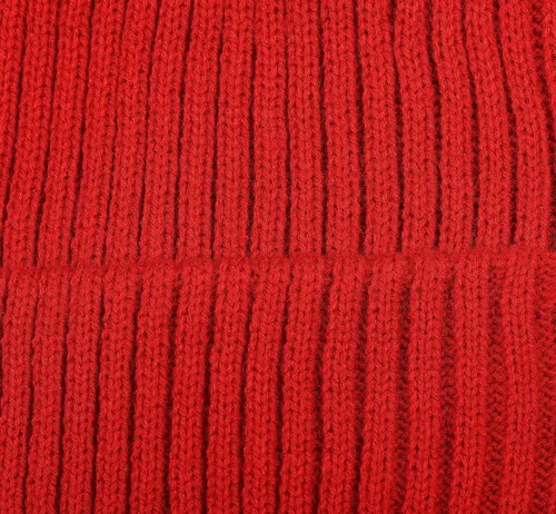 Vista 4 de Tommy Hilfiger Sombrero de puño acanalado para mujer, Rojo primario