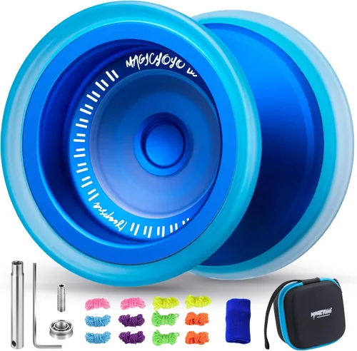 Vista 9 de MAGICYOYO Yoyo Sensible para Niños de 8 a 12 años, Paquete de 2 Yoyos, Truco Profesional de Girar con Dedo para Avanzados, Yoyo de Metal de Doble