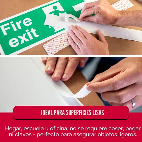 Vista 4 de VELCRO Rollo adhesivo de la marca Organización de aula y oficina Rollo de cinta negra de 15 pies x 3/4 pulgadas