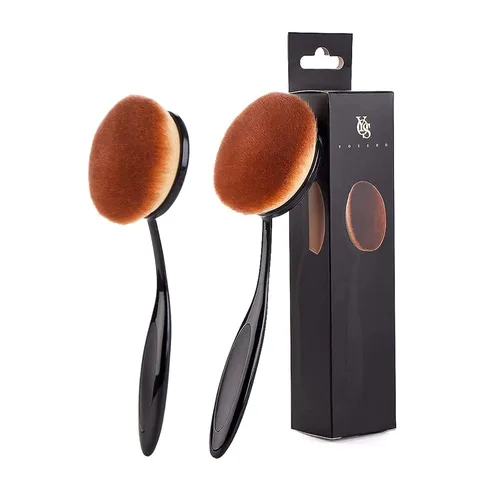 Vista 8 de Yoseng Brocha ovalada para base de dientes, cepillo de dientes grande, aplicación rápida e impecable, crema líquida en polvo, base de protector