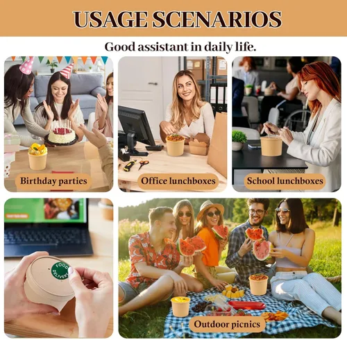 Vista 7 de Paquete de 50 recipientes de sopa con tapas, vasos desechables de 12 onzas con tapas, cuencos de papel para sopa con tapas, recipientes de sopa