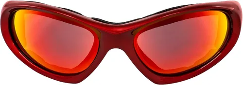 Vista 2 de Hurricane Eyewear 3 pares de gafas de sol de esquí acuático y acuático de categoría 5 para gafas marcos rojos con lente de espejo rojo marcos negros