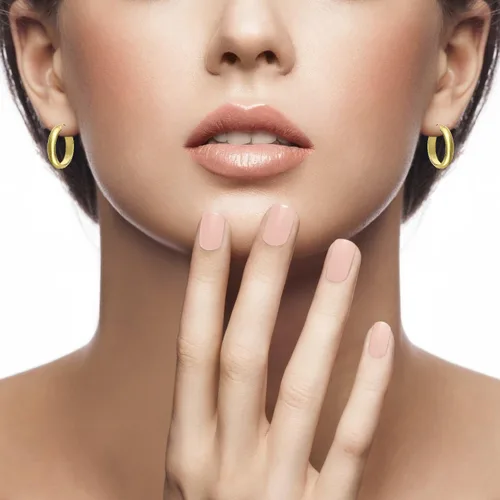 Vista 4 de MCS Jewelry - Pendientes de aro de oro amarillo de 14 quilates (diámetro 2,5 a 1.4in)