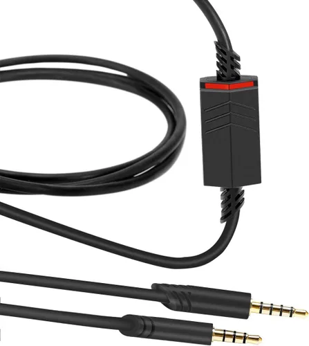 Vista 10 de Cable de audio de repuesto de 6.6 ft compatible con auriculares Astro A40 A40TR, cable de silencio en línea y sin cable de control de volumen
