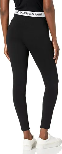 Vista 2 de Karl Lagerfeld Paris Leggings con logotipo para mujer Café