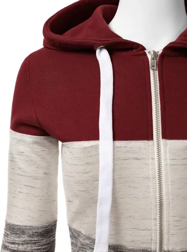 Vista 4 de Doublju - Chaqueta ligera y delgada con capucha y cremallera para mujer de talla extragrande