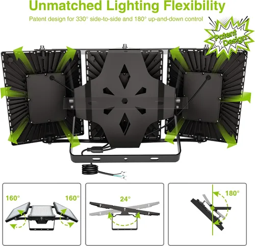 Vista 23 de STASUN - Luz de inundación LED para exteriores, 150 W, 15000 lúmenes, 6000 K, luz blanca IP66, impermeable, luz de estacionamiento comercial, 3